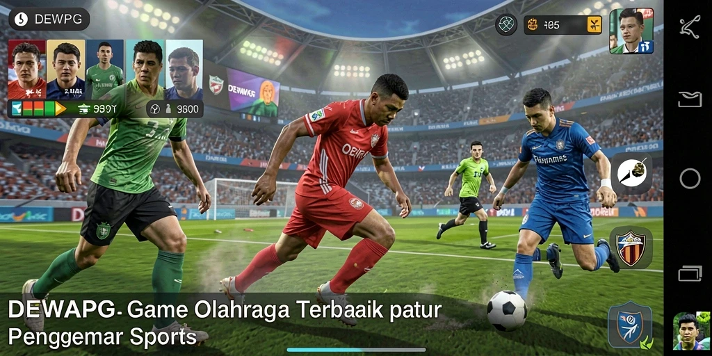 Tangkapan layar gameplay DEWAPG dengan aksi seru di lapangan.