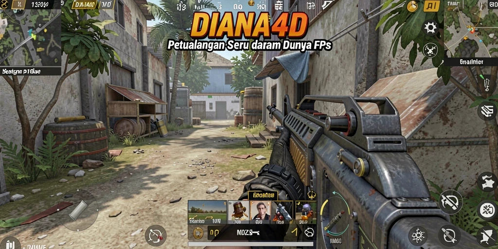 Screenshot dari gameplay DIANA4D menampilkan aksi tembak-menembak mendebarkan.