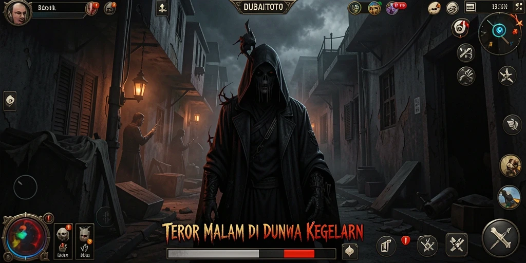 Screenshot gameplay DUBAITOTO menampilkan suasana Horror yang menegangkan.