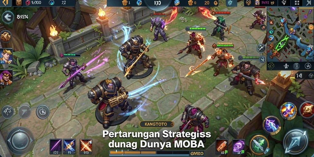 Gameplay seru dengan pertarungan tim yang mendebarkan di KANGTOTO.