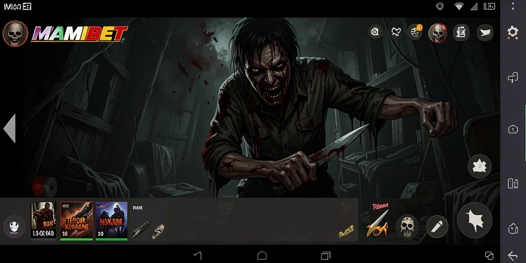 Screenshot menampilkan momen puncak gameplay yang menyeramkan.