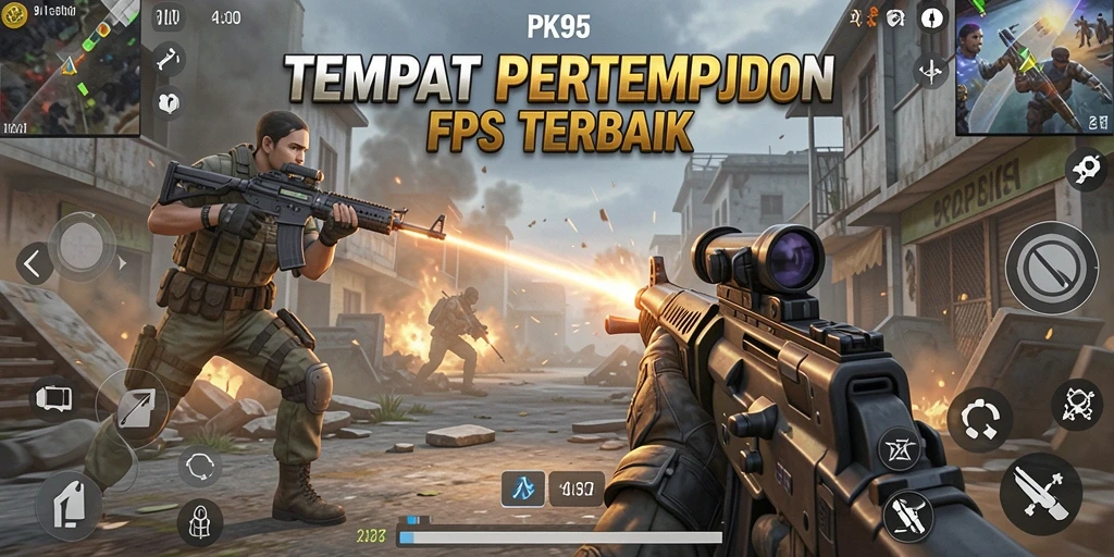 Tampilan menegangkan dalam pertarungan FPS secara langsung.