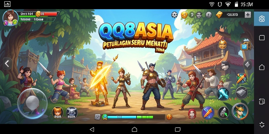 Screenshot gameplay QQ88ASIA menampilkan aksi petualangan yang mendebarkan.